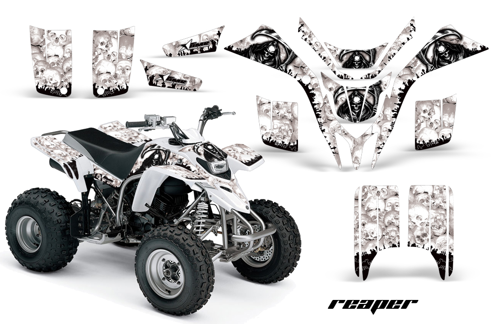 Yamaha Blaster Graphics Kit Reaper White